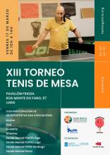 Lugo acolle a máis de 40 participantes no  XIII Torneo de Tenis de Mesa pola saúde mental